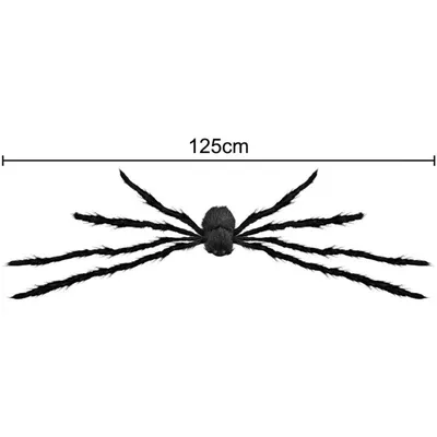 Паук Черный Хэллоуин 50 см - купить по доступным ценам в интернет-магазине  OZON (637907179)