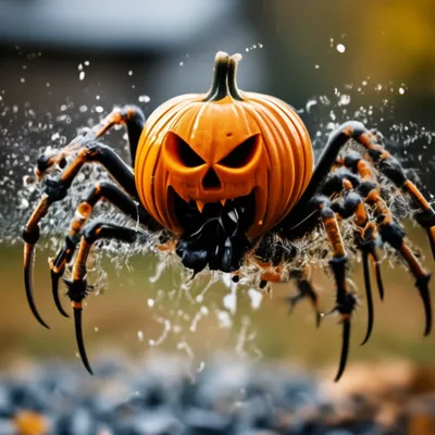 Горячая Хэллоуин реалистичные пушистые пауки с сеткой Хэллоуин реквизиты  для пауков страшные пауки для внутреннего и наружного украшения | AliExpress