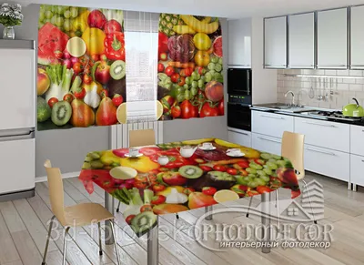 Фото комплект для кухни \"Фрукты и овощи\" (ID#666683151), цена: 2100 ₴,  купить на Prom.ua
