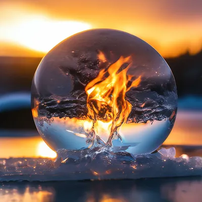 Стеклянный шар, лёд и пламя, …» — создано в Шедевруме