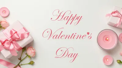 Валентинки на рабочий стол. Обои на день святого Валентина. Сердечки, розы,  свечки.
