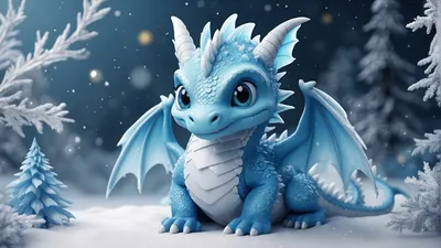Картинки дракон Новый год Year of the Dragon снегу Ветки 1366x768