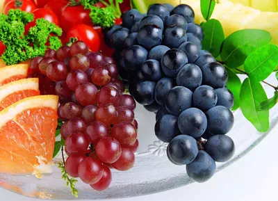 Помидоры Виноград грейпфрут - обои для рабочего стола. | Fruit, Fresh  fruit, Grapes