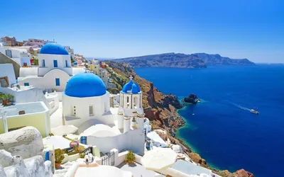 Отдых на берегу Греции - обои для рабочего стола, картинки, фото