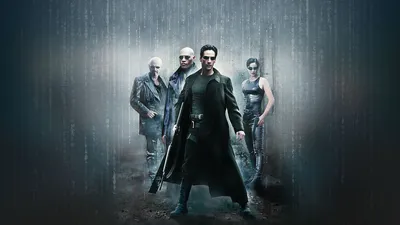 Обои на рабочий стол Актеры Keanu Reeves / Киану Ривз в роли Neo / Нео,  Laurence Fishburne, Carrie-Anne Moss из фильма Matrix / Матрица в ожидании  новой части Матрица: Воскрешение, by uurcan,