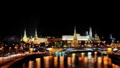 Москва Сити ночью обои для рабочего стола, картинки и фото - RabStol.net