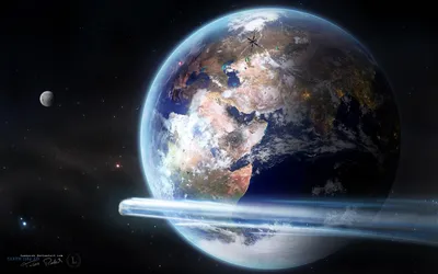 Снимок планеты Земля, снятый из космоса - обои на рабочий стол