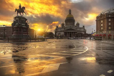 Обои на рабочий стол Санкт-Петербург после дождя, фотограф Ed Gordeev, обои  для рабочего стола, скачать обои, обои бесплатно