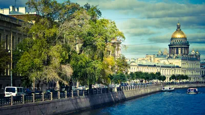 Картинка на рабочий стол санкт-петербург, russia, питер, набережная, st.  petersburg, лодки 2560 x 1440