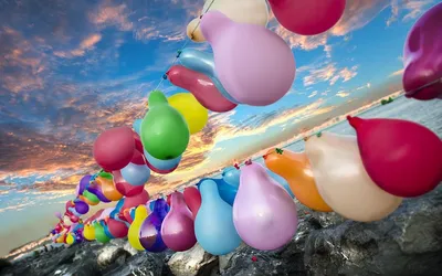 Фон рабочего стола где видно воздушные шарики, разноцветные, яркие красивые  обои хорошего качества, Balloons, colorful, bright beautiful wallpaper of  good quality
