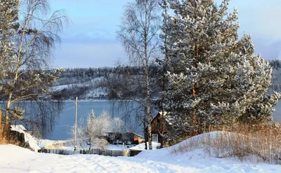 Зима в деревне обои на рабочий стол. Картинки зима в деревне