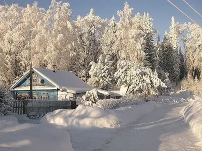 Обои для рабочего стола Сибирь, зима деревня фото - Раздел обоев:  Деревенская тема
