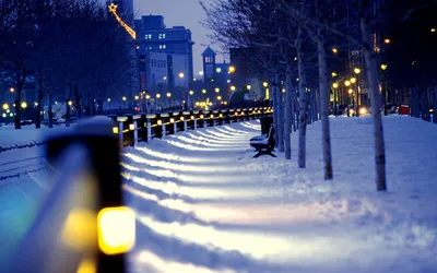 Снежный город обои - 51 фото