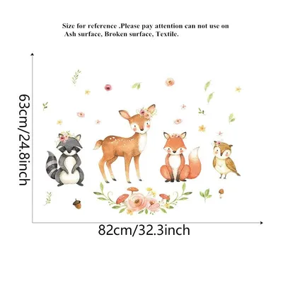 Интерьерные наклейки на стену \"Милые животные\" детские наклейки для  детского сада на шкаф купить по цене 189 ₽ в интернет-магазине KazanExpress