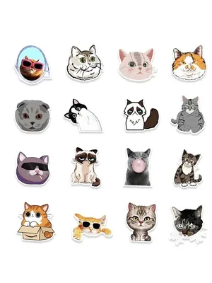 WoW StikerS Наклейки на телефон планшет Стикеры кошки котики