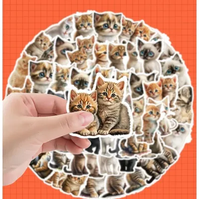 MIllion Stickers Наклейки на телефон многоразовые для творчества декора  кошки