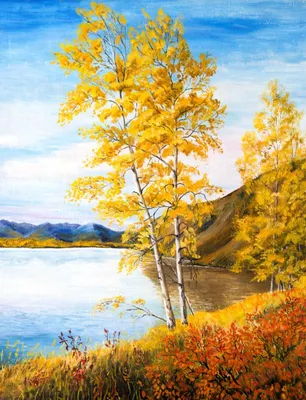 Купить Картина «Золотая Осень» холст 50 x 40 см