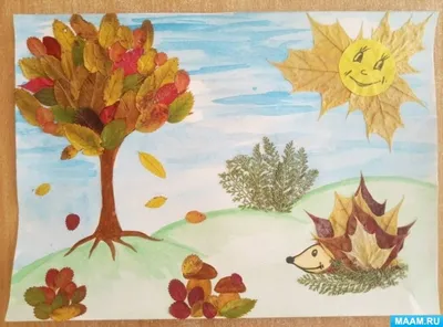 Рисунок осень. Детский Рисунок золотая осень Рисунок краски осени Осенний  пейзаж рисунок осенний лес - YouTube