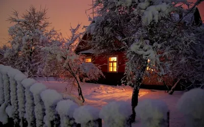 Зимний этюд в деревне | Галерея Кустановича