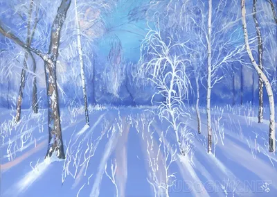 Картина Зимний лес ᐉ Simonova Diana ᐉ онлайн-галерея Molbert.