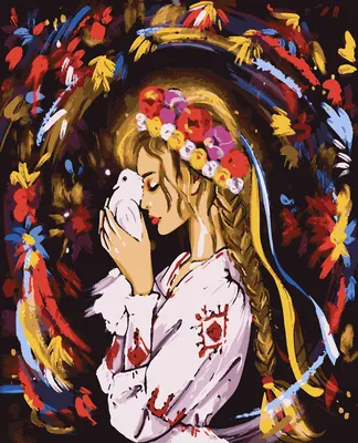 Картина по номерам украинская тематика 40 х 50 см Надежда на мир  @maryzueva_artPN9103 melmil купить по низкой цене в Украине