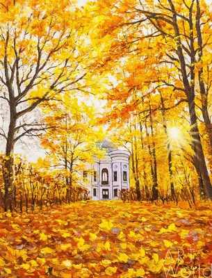 Картина маслом \"Золотая осень. В Екатерининском парке\" 30x40 SK190912  купить в Москве