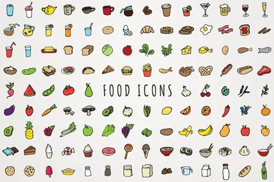 Еда маленький значок рисованной векторные иллюстрации PNG , Значок еды,  мультфильм рисованной, Векторная иллюстрация PNG картинки и пнг рисунок для  бесплатной загрузки