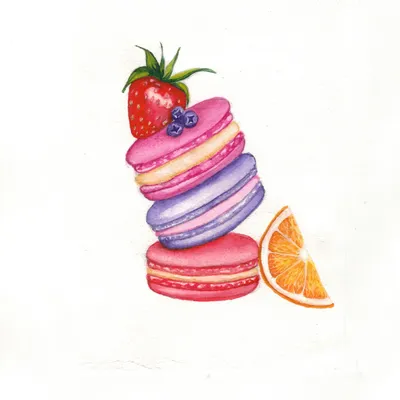 Еда нарисованная цветными карандашами - 46 фото