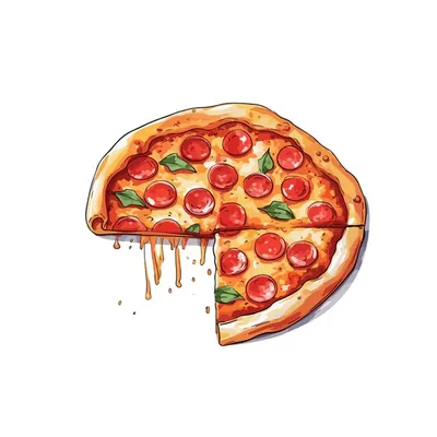 Картинки нарисованной пиццы фотографии
