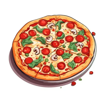 Мультяшная пицца - 60 фото