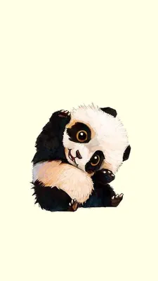 милое лицо панды, ручная роспись мультфильм, животное, прекрасно png |  PNGWing