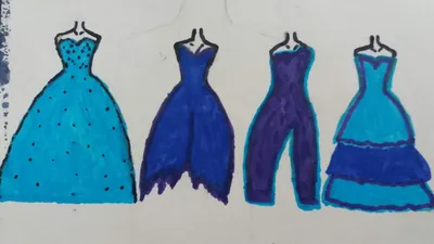 Рисунки девушки в платье для срисовки (71 фото)