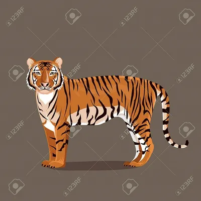 Очень красивый нарисованный тигр» — создано в Шедевруме