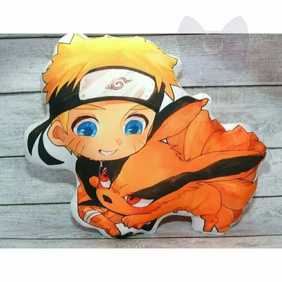 Купить Фигурная подушка чиби по аниме \"Наруто Узумаки\" / Pillow Naruto  Uzumaki, размер 44-46см с доставкой по России