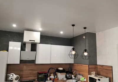 Натяжные потолки на кухне выгодно с беспылевой установкой и бесплатным  замером