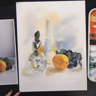 Купить картину Натюрморт с лимонами в Москве от художника Симонова Ольга