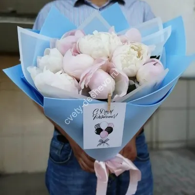 Букет невесты из нежно-розовых пионов - заказать доставку цветов в Москве  от Leto Flowers