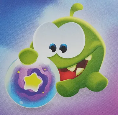 Картинка для торта \"Ам-Ням (Cut the rope)\" - PT102044 печать на сахарной  пищевой бумаге
