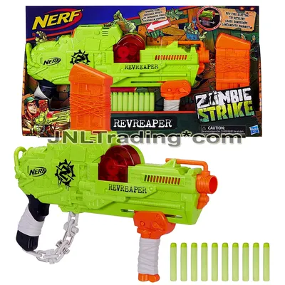 Nerf Zombie Strike Pistol Gun Blaster Green Includes Blaster Only Works |  eBay