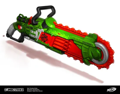 Hasbro Nerf Zombie Strike Slingfire Blaster - With 25 Round Clip!!! | eBay