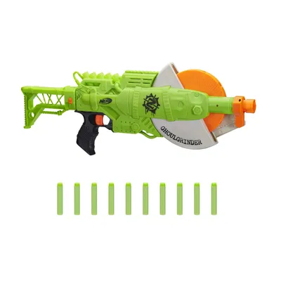 NERF Zombie Strike REVREAPER Blaster with Top Clip, Rev-Fire and 10 Elite  Darts | eBay