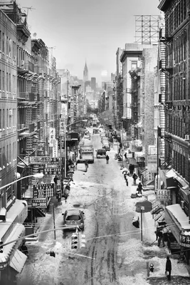 Черно-белое изображение Cityscape Манхэттена, нью-йорк, США Редакционное  Стоковое Изображение - изображение насчитывающей ново, небоскреб: 200553909