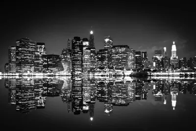 Фотообои Вид ночного города на стену. Купить фотообои Вид ночного города в  интернет-магазине WallArt