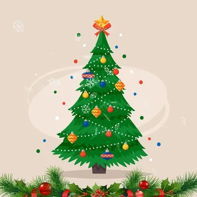Новогодняя елка из нобилиса с декором \"Хлопок\"