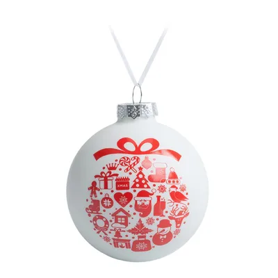 Красочные новогодние шары на белом фоне рождественские украшения векторная  иллюстрация | Премиум векторы