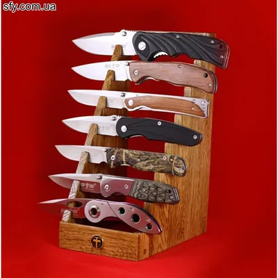 Подставка на 7 ножей дерево - Купить в Украине: цена
