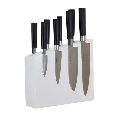 Набор из 5-и кухонных ножей Del Ben на подставке из дерева венге  CUISINE/W/5 Del Ben купить с доставкой