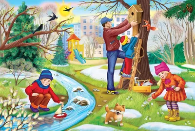 Весна на картинах великих русских художников - карточки для детей купить и  скачать