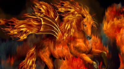 Модульная картина \"Лошадь с огненной гривой\" – купить по низкой цене с  доставкой по России | Интернет-магазин модульных картин Picasso