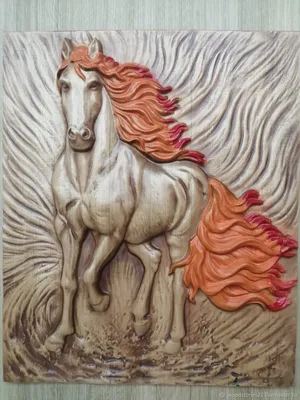 Колоритный огненный конь . Векторное изображение ©dvargg 33698997